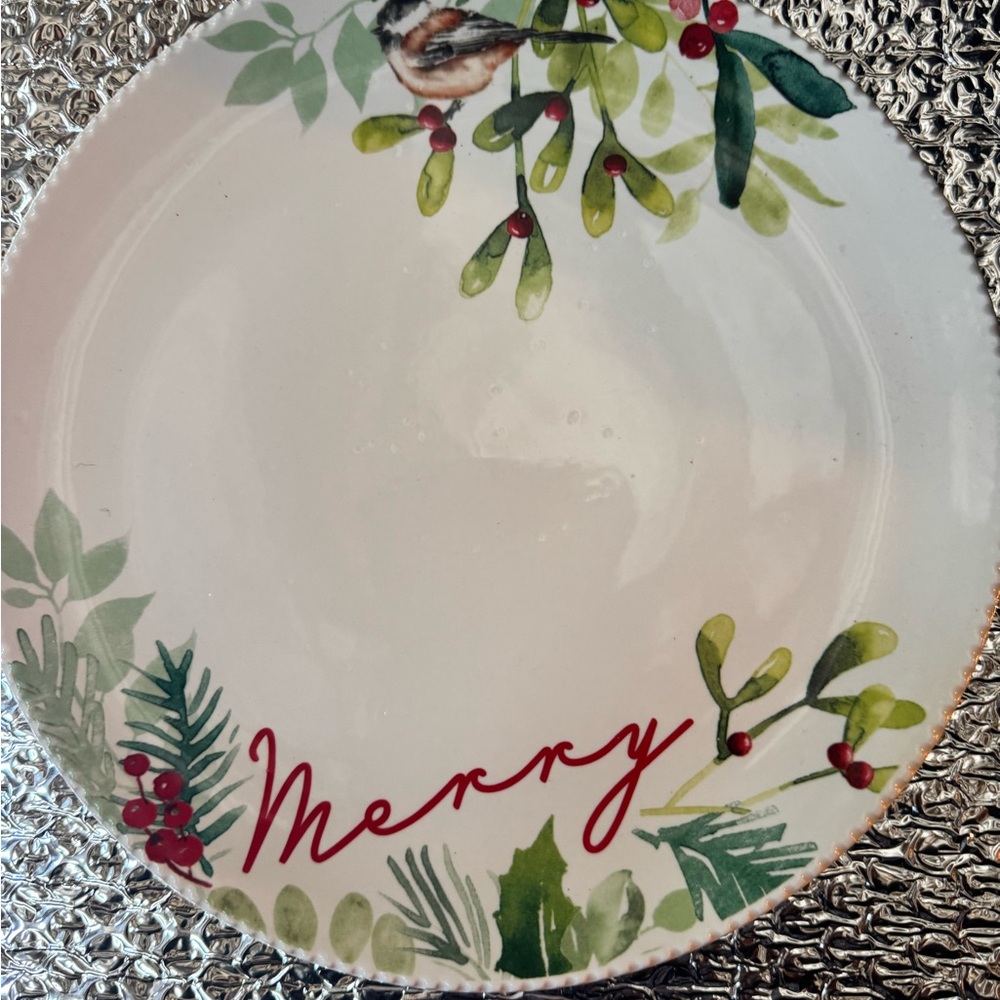 New Better Homes & Gardens Merry Salad Plate Discontinued Stoneware Holiday